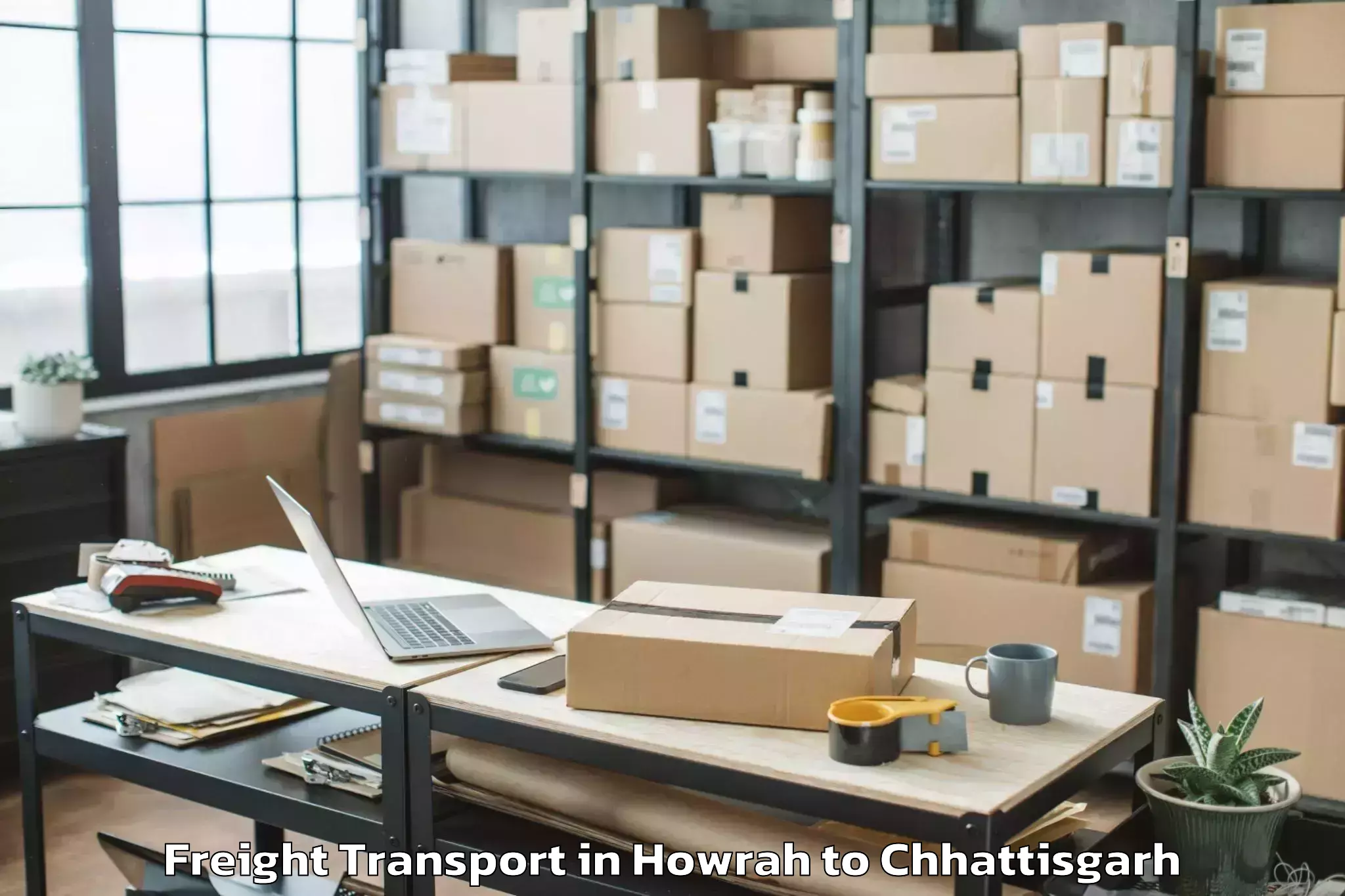 Reliable Howrah to Bhopalpattnam Freight Transport